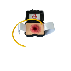 Simulador de empaque de heridas (herida de bala) en caja de transporte