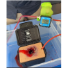 Wound packing simulator (gunshot wound) in transport case, with lost volume measuring pump