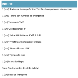 Kit personal premium Stop The Bleed Chile