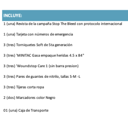 Stop The Bleed Chile home basic kit