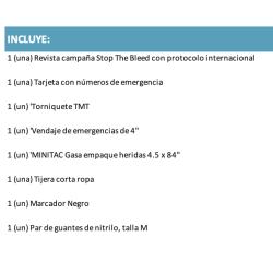 Kits Personal Enhance Stop The Bleed Chile
