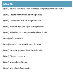Kits Básico Club de Tiro Stop The Bleed Chile