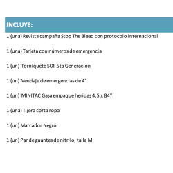 Stop The Bleed Chile Personal Tactical Kits