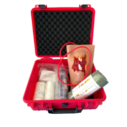 Open fracture simulator kit with bleeding system and accessories