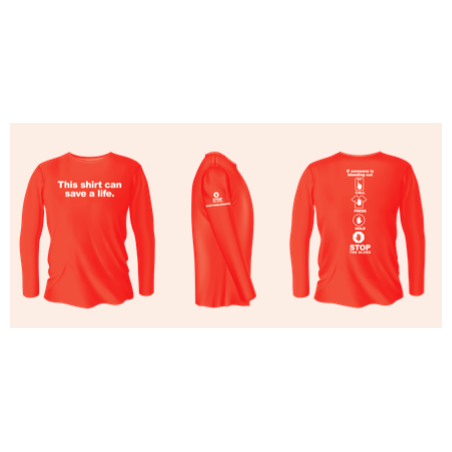 Polera de instructor stop the bleed manga larga